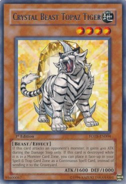 Crystal Beast Topaz Tiger (V.1 - Rare) - Force of the Breaker (Rare) [FOTB-004]