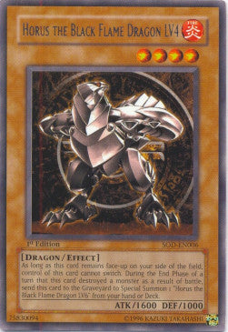Horus the Black Flame Dragon LV4 (V.1 - Rare) - Soul of the Duelist (Rare) [SOD-006]