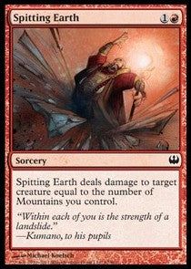 Spitting Earth - Duel Decks: Knights vs. Dragons (Common) [DDG-67]