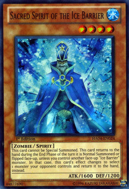 Sacred Spirit of the Ice Barrier - Hidden Arsenal 4 (Super Rare) [HA04-024]