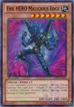 Evil HERO Malicious Edge (V.1 - Mosaic Rare) - Battle Pack 2: War of the Giants (Mosaic Rare) [BP02-054]