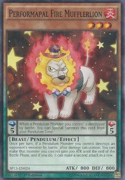Performapal Fire Mufflerlion (V.2 - Shatterfoil) - Star Pack Arc-V (Shatterfoil) [SP15-024]