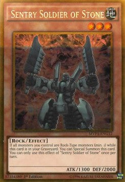 Sentry Soldier of Stone (V.2 - Gold Rare) - The Dark Side of Dimensions Movie Pack (Gold Rare) [MVP1-G12]