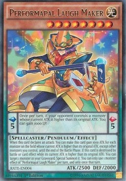 Performapal Laugh Maker - Raging Tempest (Rare) [RATE-004]