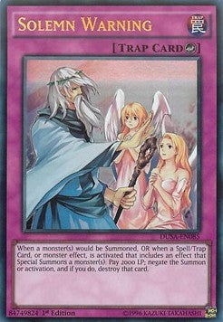 Solemn Warning - Duelist Saga (Ultra Rare) [DUSA-085]