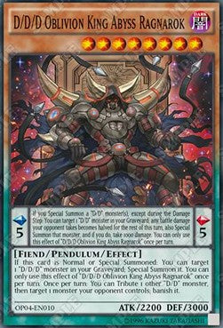 D/D/D Oblivion King Abyss Ragnarok - OTS Tournament Pack 4 (Super Rare) [OP04-010]