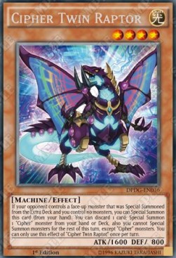 Cipher Twin Raptor - Duelist Pack: Dimensional Guardians (Rare) [DPDG-036]