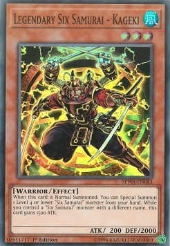 Legendary Six Samurai - Kageki - Spirit Warriors (Super Rare) [SPWA-043]