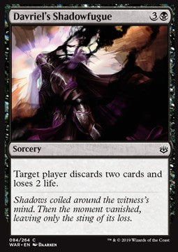 Davriel's Shadowfugue - War of the Spark (Common) [WAR-84]