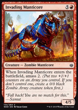 Invading Manticore - War of the Spark (Common) [WAR-134]