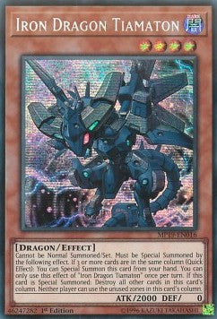 Iron Dragon Tiamaton - 2019 Gold Sarcophagus Tin Mega Pack (Secret Rare) [MP19-016]