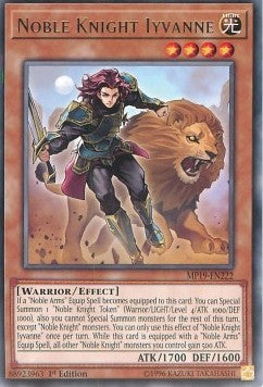 Noble Knight Iyvanne - 2019 Gold Sarcophagus Tin Mega Pack (Rare) [MP19-222]