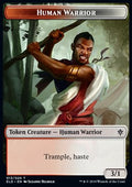 Human Warrior Token (Red and White 3/1)