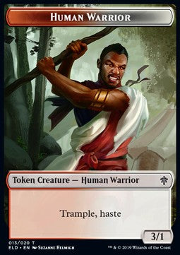 Human Warrior Token (Red and White 3/1)