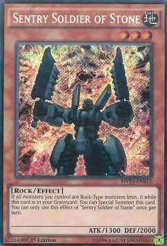 Sentry Soldier of Stone (V.3 - Secret Rare) - The Dark Side of Dimensions Movie Pack (Secret Rare) [MVP1-S12]
