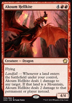 Akoum Hellkite - Game Night 2019 (Rare) [GN2-36]