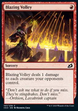 Blazing Volley - Ikoria: Lair of Behemoths (Common) [IKO-107]