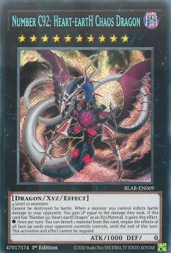 Number C92: Heart-eartH Chaos Dragon - Battles of Legend: Armageddon (Secret Rare) [BLAR-069]