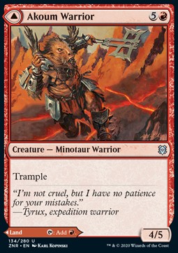 Akoum Warrior // Akoum Teeth - Zendikar Rising (Uncommon) [ZNR-134]