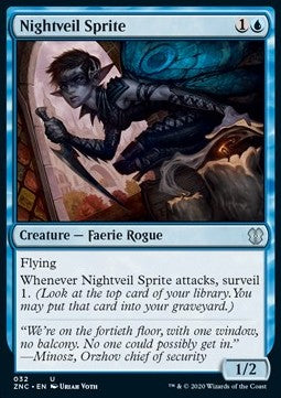 Nightveil Sprite - Commander: Zendikar Rising (Uncommon) [ZNC-32]