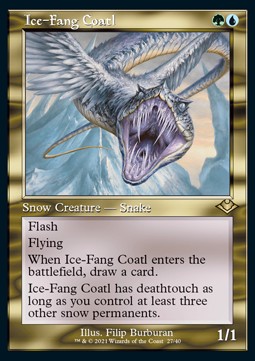Ice-Fang Coatl (V.1) - Modern Horizons: Retro Frame Cards (Rare) [RMH2-27]