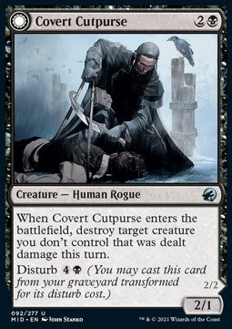 Covert Cutpurse // Covetous Geist - Innistrad: Midnight Hunt (Uncommon) [MID-92]