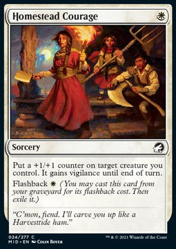 Homestead Courage - Innistrad: Midnight Hunt (Common) [MID-24]