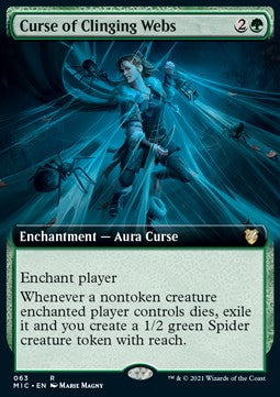 Curse of Clinging Webs (V.2) - Commander: Innistrad: Midnight Hunt (Rare) [MIC-63]