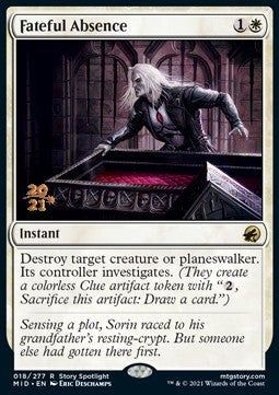 Fateful Absence (V.1) - Innistrad: Midnight Hunt: Promos (Rare) [PMID-18]