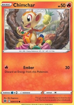 Chimchar - Brilliant Stars (Common) [BRS-024]