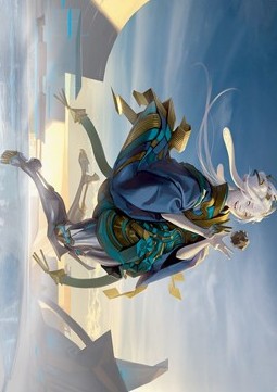 Art Series: Moonfolk Puzzlemaker (V.1) - Kamigawa: Neon Dynasty: Extras (Tip Card) [XNEO-A06]