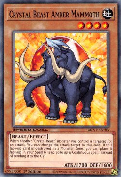 Crystal Beast Amber Mammoth - Speed Duel GX: Duel Academy Box (Common) [SGX1-F03]