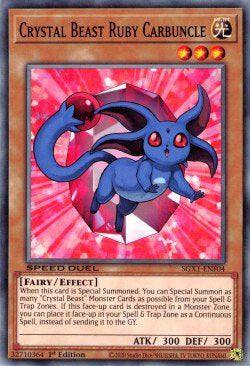 Crystal Beast Ruby Carbuncle - Speed Duel GX: Duel Academy Box (Common) [SGX1-F04]