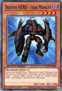 Destiny HERO - Fear Monger - Speed Duel GX: Duel Academy Box (Common) [SGX1-B06]