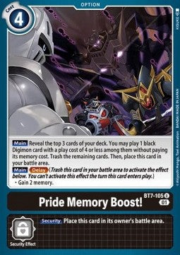 Pride Memory Boost! (BT7-105) - Next Adventure (Uncommon) [BT-07-BT7-105]