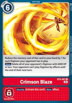 Crimson Blaze (BT8-097) - New Awakening (Uncommon) [BT-08-097]
