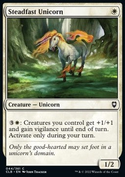 Steadfast Unicorn - Commander Legends: Battle for Baldur's Gate (Common) [CLB-44]