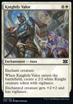 Knightly Valor - Double Masters 2022 (Common) [2X2-14]