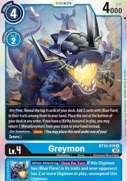 Greymon (BT10-019) - Xros Encounter (Rare) [BT-10-019]