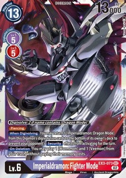 Imperialdramon: Fighter Mode (EX3-073) (V.1) - Draconic Roar (Secret Rare) [EX-03-073]