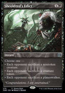 Sheoldred's Edict - Phyrexia: All Will Be One: Promos (Uncommon) [PONE-279]