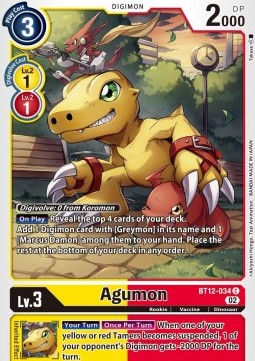 Agumon (BT12-034) - Across Time (Common) [BT-12-034]