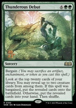 Thunderous Debut (V.1) - Wilds of Eldraine: Promos (Rare) [PWOE-190]