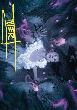 Art Series: Neva, Stalked by Nightmares (V.2) - Wilds of Eldraine: Extras (Tip Card) [XWOE-A30]