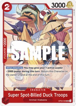 Super Spot-Billed Duck Troops (OP04-009) - Kingdoms of Intrigue (Uncommon) [OP04-009]