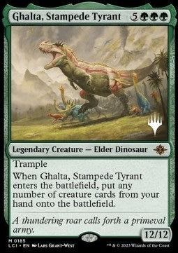 Ghalta, Stampede Tyrant (V.2) - The Lost Caverns of Ixalan: Promos (Mythic) [PLCI-185]