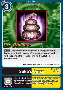 Suka's Curse (BT14-097) - Promos: Blast Ace (Uncommon) [BT-14P-BT14-097]