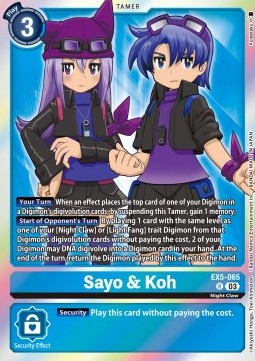 Sayo & Koh (EX5-065) - Animal Colosseum (Rare) [EX-05-065]
