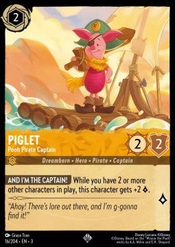 Piglet - Pooh Pirate Captain