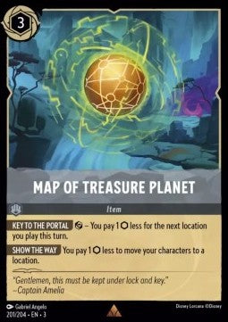 Map of Treasure Planet - Into the Inklands (Rare) [3INK-201]